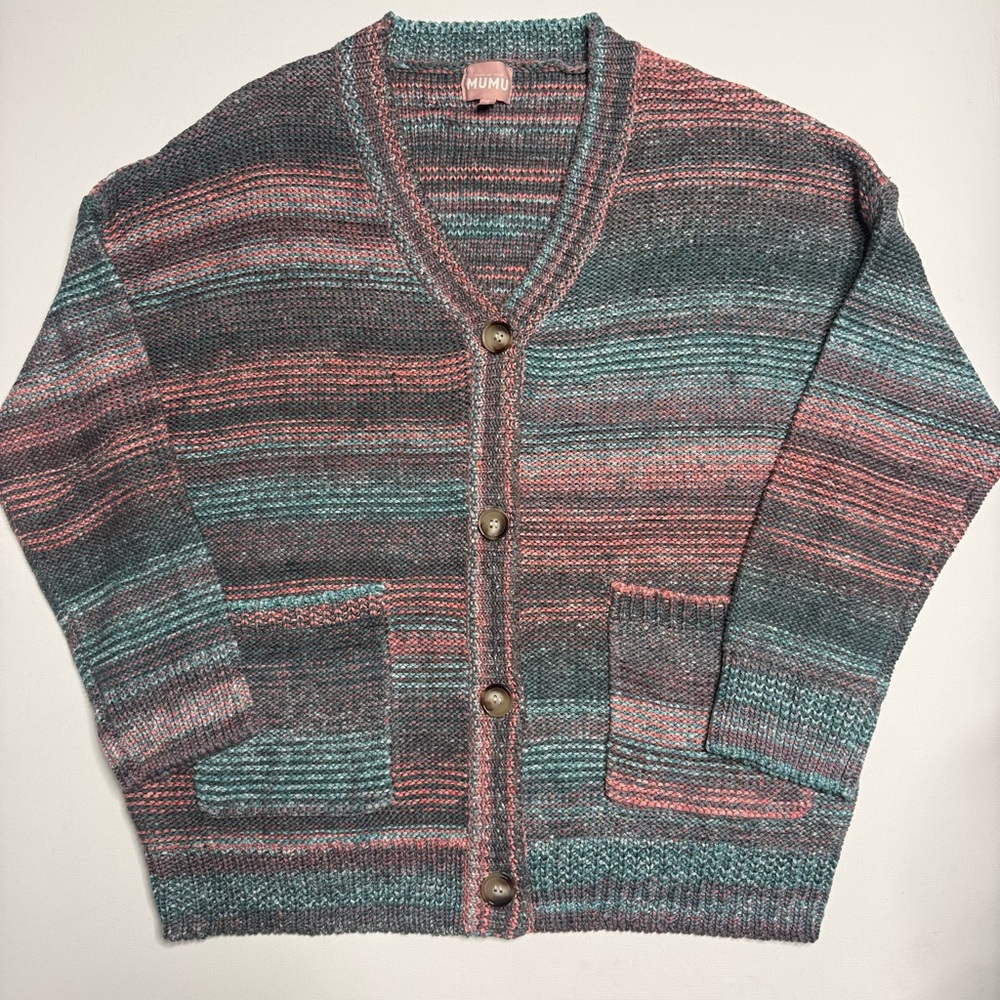 Show Me Your MuMu Striped Ombre Oversized Cardigan